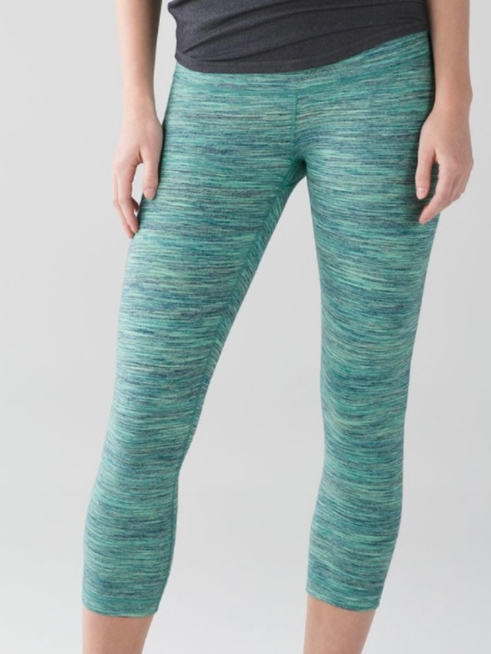 Lululemon Wunder Under Crop (Hi-Rise) Space Dye Camo Alberta Lake Fresh Size 4